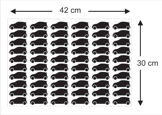 Set Mini Autocolante de Perete Mașini Roșii