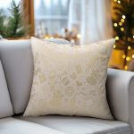 Beauty Home Beauty Home Christmas Decorative Pillow Square Gold 45x45cm