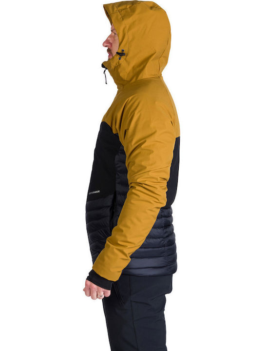 Geacă Softshell Iarna Waterproof Cu Protecție Împotriva Vântului Mustard-Negru