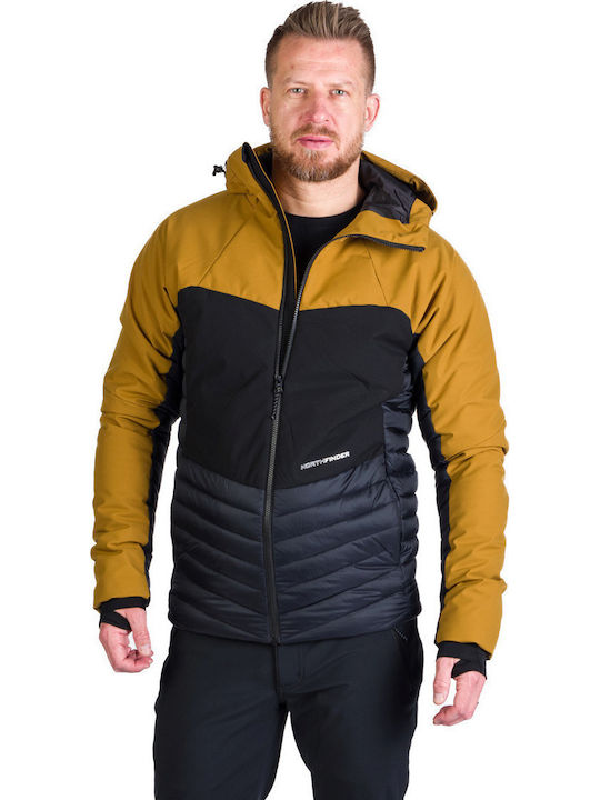 Geacă Softshell Iarna Waterproof Cu Protecție Împotriva Vântului Mustard-Negru