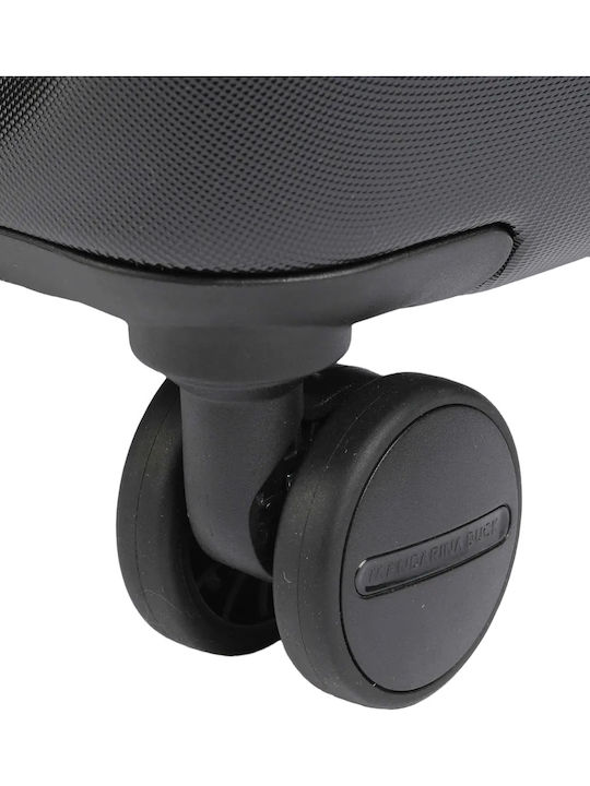 Mandarina Duck Logoduck+ Μεγάλη Βαλίτσα Ταξιδίου Σκληρή Μαύρη με 4 Ρόδες Ύψους 75εκ.