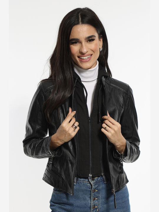 Newton Leather Leather Jacket Leather BLACK