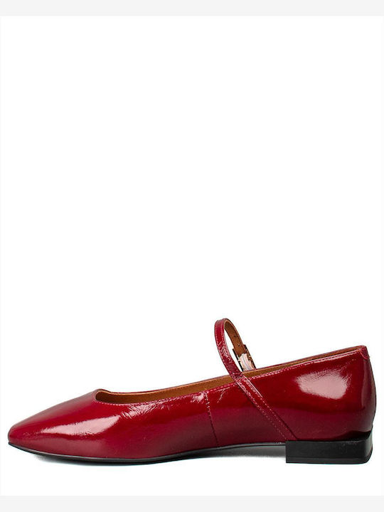 Angel Alarcon Leather Ballerinas Red