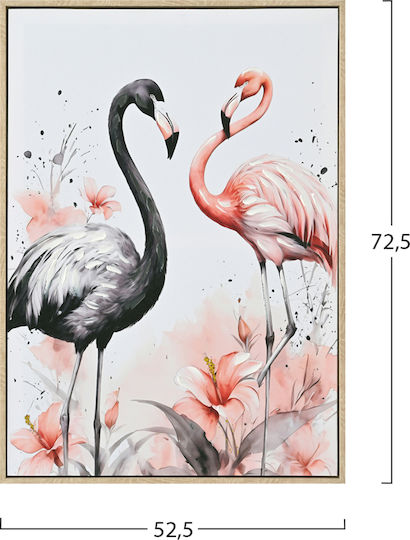 HomeMarkt Flamingos Картина Платнен 52.5x72.5см