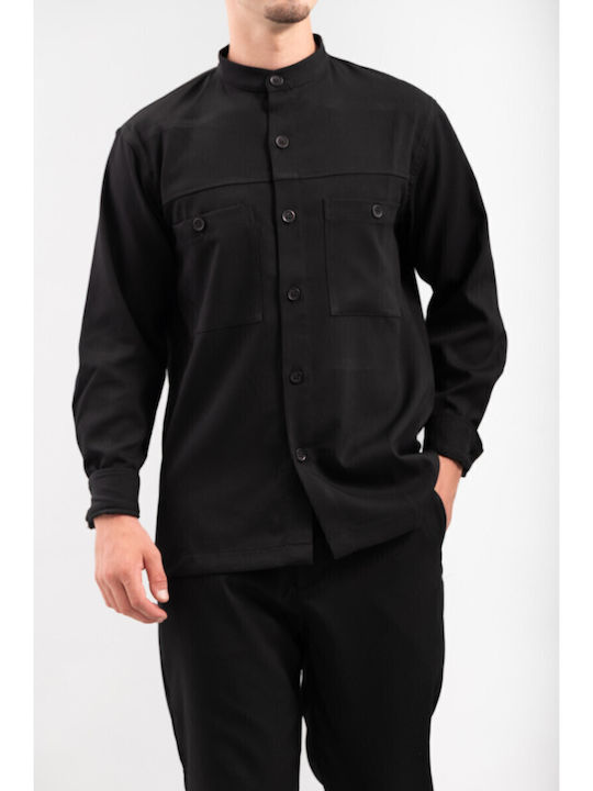 Μακρυμάνικo Overshirt Black 300-2425-TORINO
