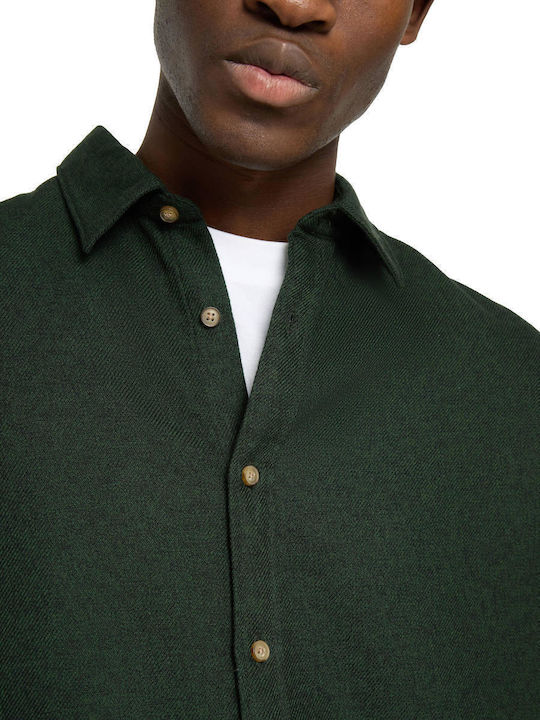 Langärmlig Flanell Hemd Black