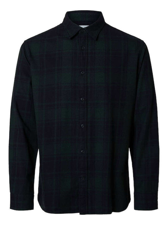 Langärmlig Flanell Hemd Black