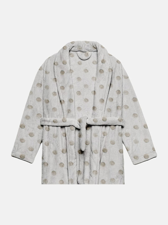Minerva Χειμερινή Γυναικεία Fleece Ρόμπα Γκρι Minerva Χειμερινή Γυναικεία Fleece Ρόμπα Γκρι