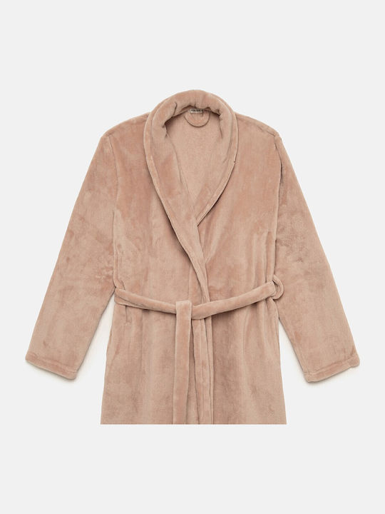 Minerva Χειμερινή Γυναικεία Fleece Ρόμπα Minerva Χειμερινή Γυναικεία Fleece Ρόμπα