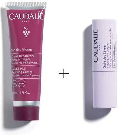 Caudalie Thé Des Vignes Hand & Lip Duo Skin Care Set for Moisturizing 2pcs