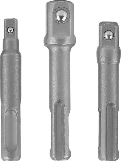 WorkPro Magnetische Nüsse Sechskant mit Vierkant-Antrieb HEX, 1/4", 3/8", 1/2" Set 3Stück