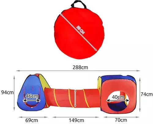 3-in-1 Children's Play Tent Kruzzel 23871