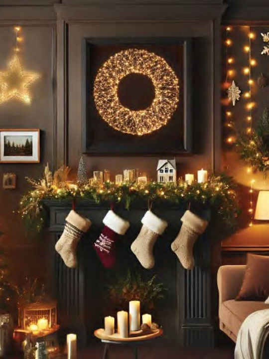 Lucas LED Weihnachtlicher Dekorativer Stern Beleuchtet Metallisch 38x38cm 1Stück