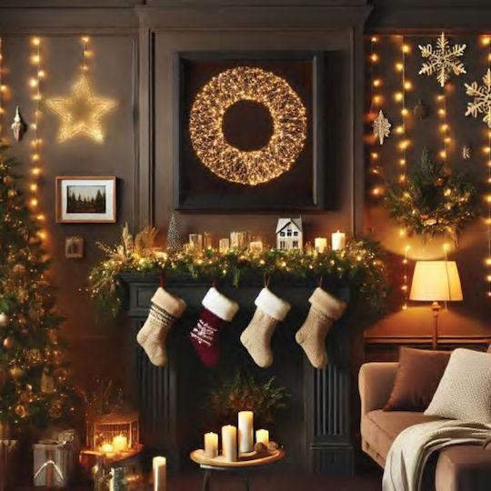 Lucas LED Metal Illuminated Christmas Decorative Star 38x38cm