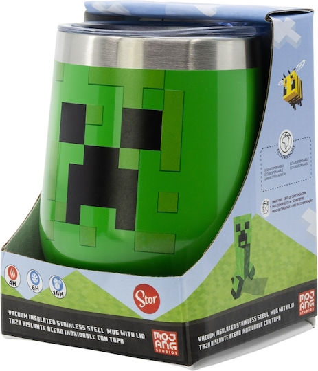 Mojang AB Pahar Termos Oțel inoxidabil 360ml Verde cu Mustiuc