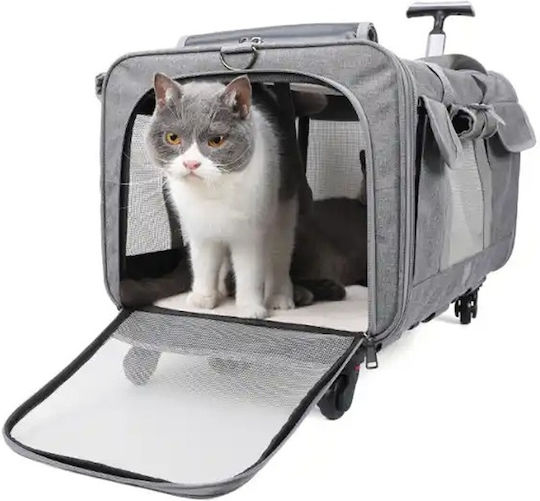 Pets Dog/Cat Carrying Gray Trolley L60xW39xH44cm