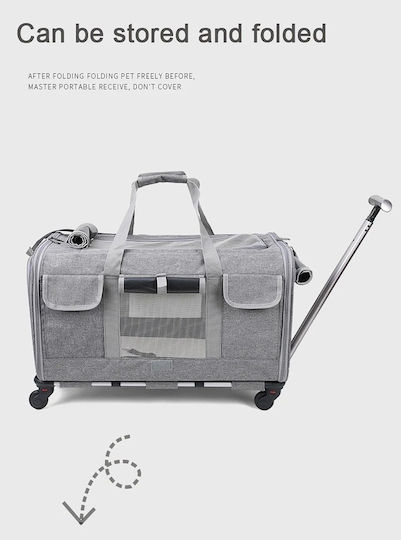 Pets Dog/Cat Carrying Gray Trolley L60xW39xH44cm