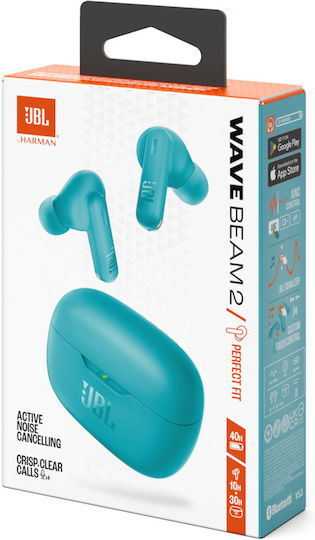JBL Wave Beam 2 In-ear Bluetooth Handsfree Earphones with Sweat Resistance and Charging Case Blue