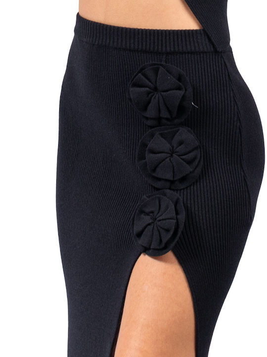 Maxi Φούστα Floral Black