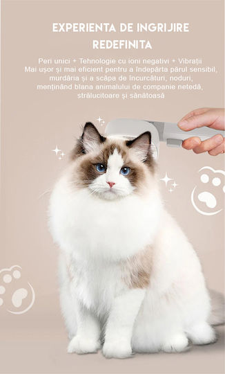 Electric Pet Grooming Brush Mdro Massage Function Negative Ion Sterilization Wood Lamp Pointer Playtime Usb Charging
