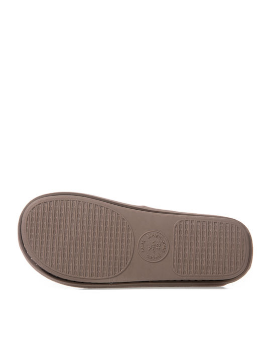 Winterliche Herrenhausschuhe Khaki