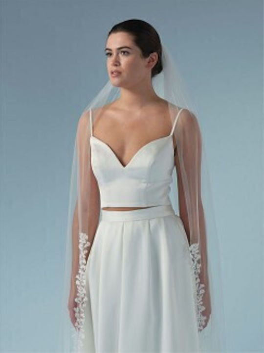 Poirier Bridal Veil with Lace 250cm