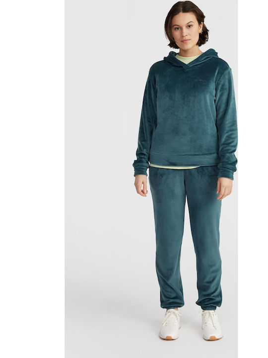Women's Sweatshirt Hooded Green