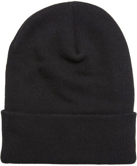 Beanie Unisex Σκούφος Πλεκτός σε Μαύρο χρώμα