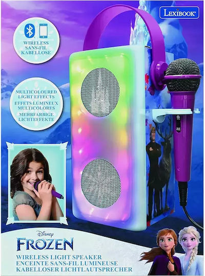 Lexibook Ηχείο Karaoke με Ενσύρματo Μικρόφωνο και Εφέ Φωτισμού Disney Frozen BTP185FZZ Πολύχρωμο