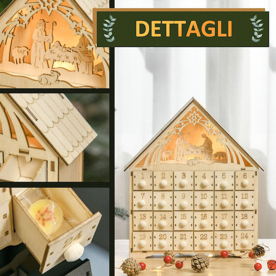HomCom Adventskalender Holz