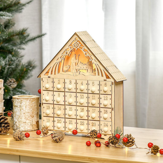 HomCom Adventskalender Holz
