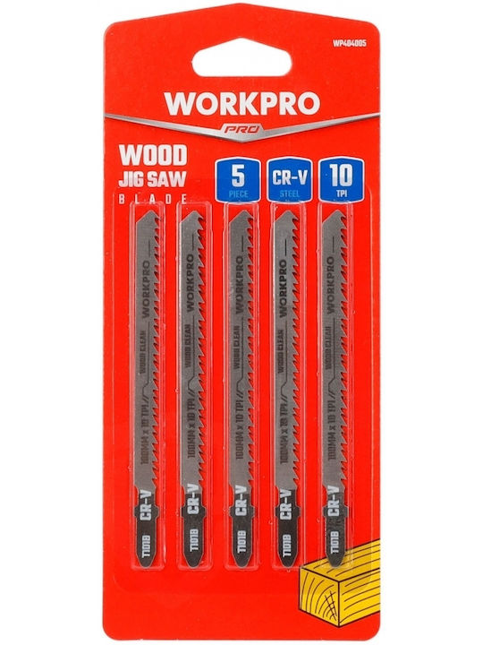 WorkPro WP404005 Λάμες για Ξύλο 100mm 5τμχ