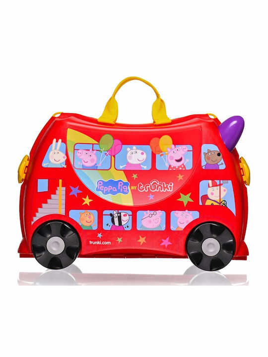 Trunki Peppa Pig Детска Куфара За Пътуване Кабинен Твърд Розова С 4 Колела Височина 31см