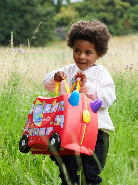 Trunki Peppa Pig Детска Куфара За Пътуване Кабинен Твърд Розова С 4 Колела Височина 31см