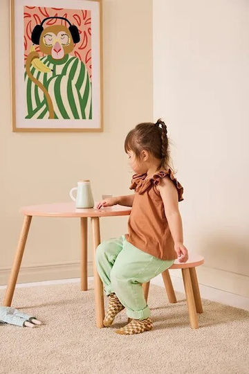 Kinder Tischset mit Stühlen aus Holz Orange Kids Concept