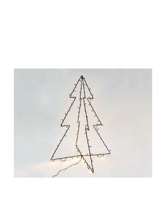 Aca Christmas Decorative Illuminated Metal Tree 85cm IP44 Electric Black