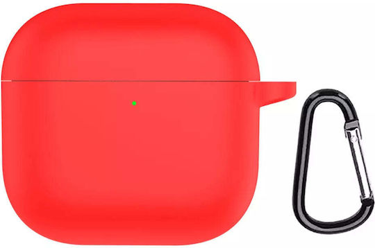 Soft Hülle Silikon mit Haken in Fuchsie Farbe für Apple AirPods 4