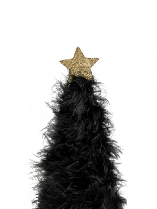 Christmas Decorative Fabric Tree Cone 22.5cm Black