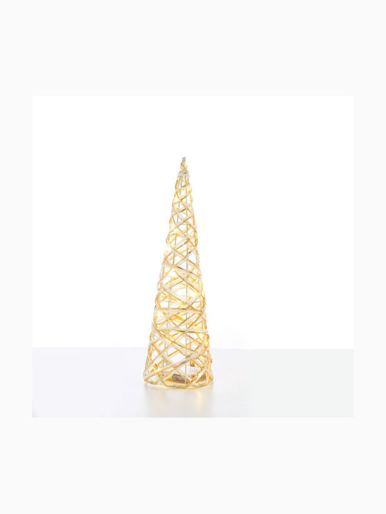 Beleuchtet Weihnachtsdekoration Baum Kegel 40cm Batterie Weiß