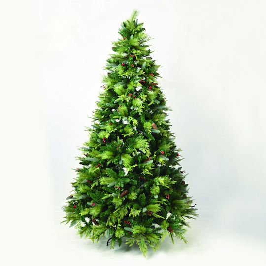 Christmas Decorative Illuminated Mulberry Plastic Tree Natural Appearance IP20 Green Montblanc