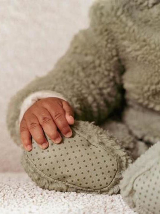 Little Dutch Βρεφικά Μποτάκια Αγκαλιάς Πράσινα Teddy Soft Green