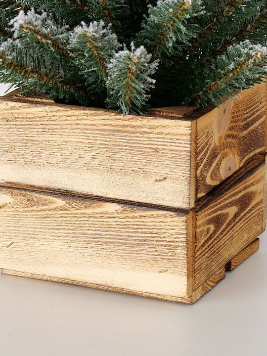Christmas Decorative Snowy Wood Tree 65cm Green