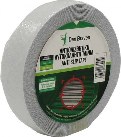 Ταινια Αντιολισθητικη 4,5m X 25mm Διαφανη Den Braven