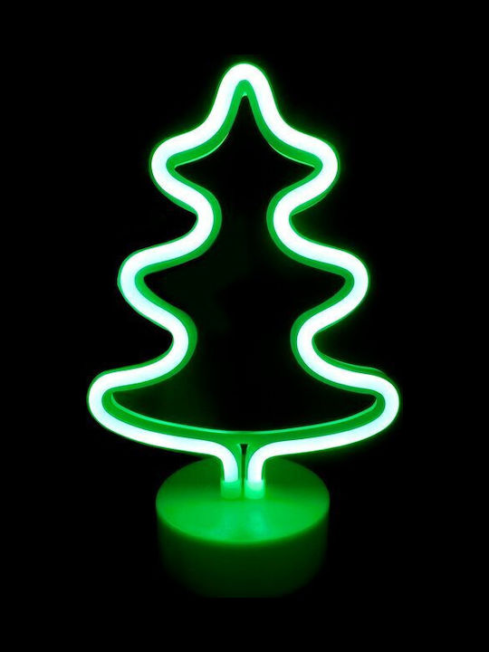 Aca Christmas Decorative Illuminated Plastic Tree 26cm IP20 Battery Green 3pcs