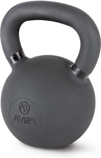 AMILA Black Cast Iron Kettlebell 24kg