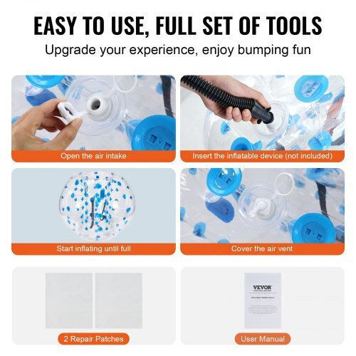 Vevor Φουσκωτές Μπάλες Σύγκρουσης 2-pack 1.5m Εφήβους & Ενήλικες Crkcqppqzj5ynz1k7v0