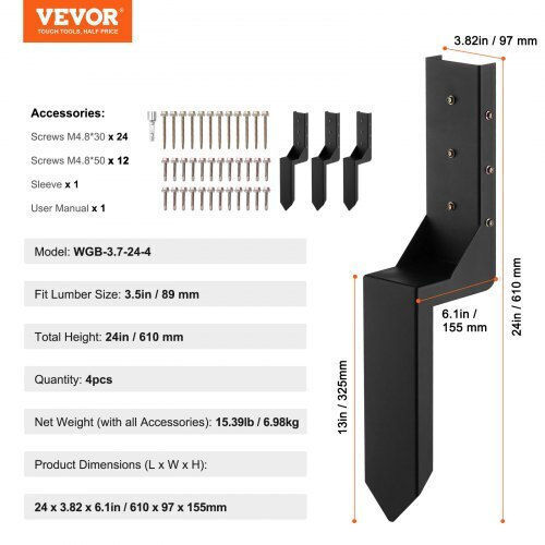 Vevor Garden Fencing Material 4pcs