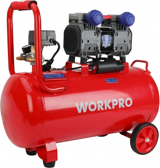 WorkPro Κομπρεσέρ Αέρος με Ισχύ 1.8hp και Αεροφυλάκιο 40lt
