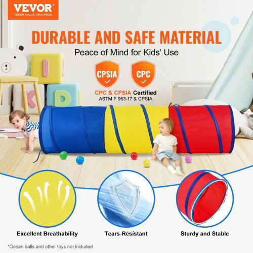 Vevor Kids Play Tunnel Multicolour