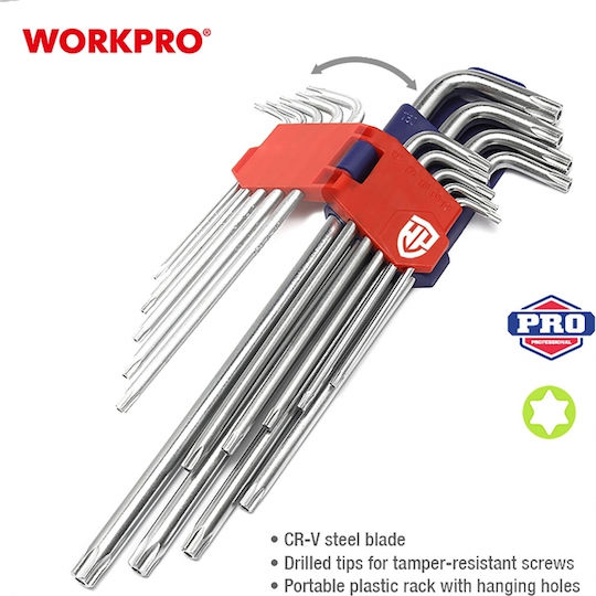 WorkPro Σετ 9 Κλειδιά Torx